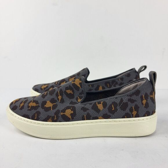 Sofft Somers Sneaker Gray Leopard Textile Slip On Comfort Shoes Size 6M - Picture 3 of 8